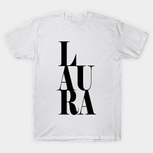 Laura Girls Name Bold Font T-Shirt